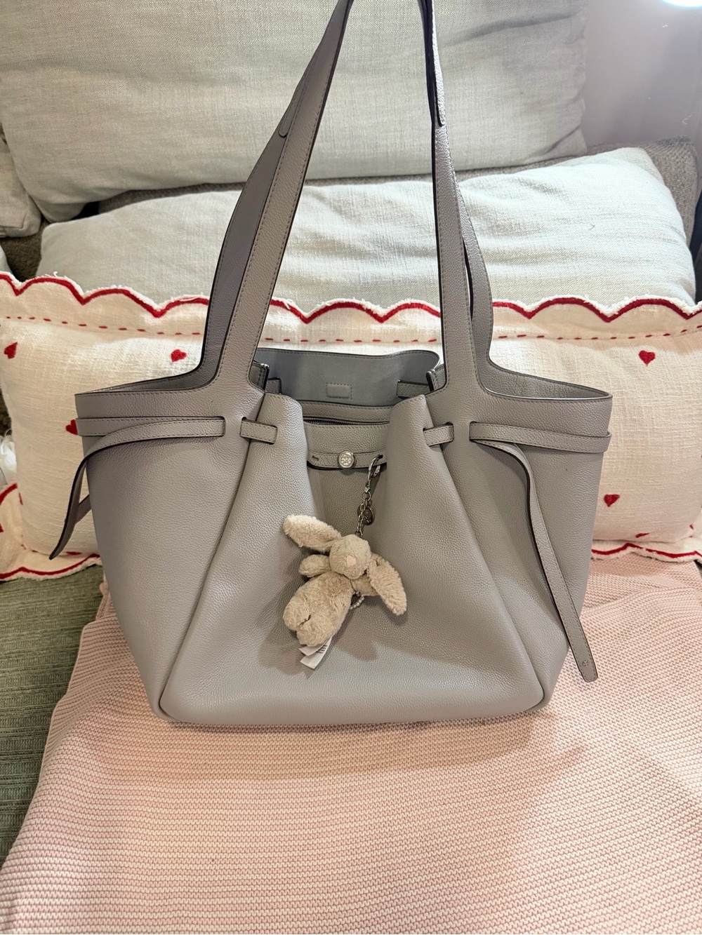 Tory Burch Romy Tote - Light Granite - Picture 3 of 7